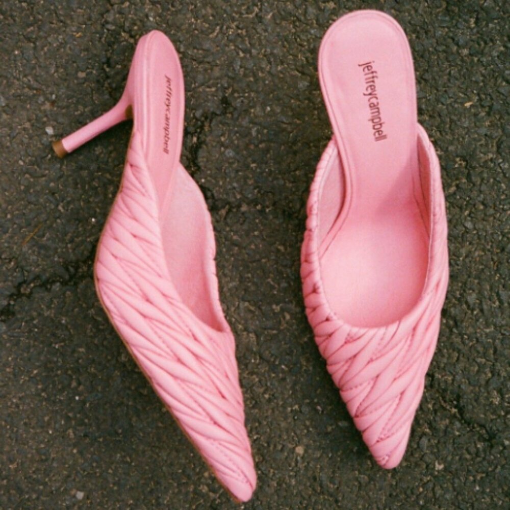 Jeffrey Campbell Copin Heels – Pink Leather, Size 8